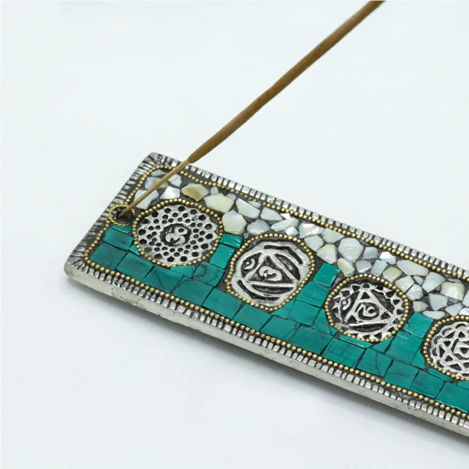 Porte-encens tibétain sept chakras : Modèle unique
