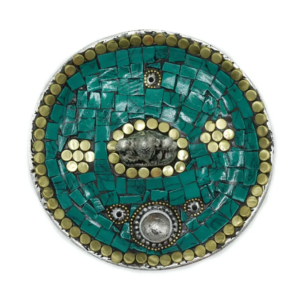 Assiette Ganesh tibétaine pour cônes et bâtonnets : Modèle unique