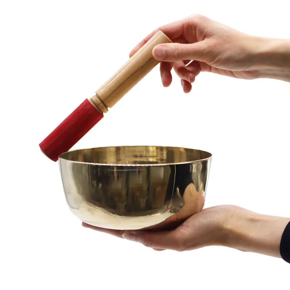 Grand bol chantant en laiton, 17 cm : Modèle unique
