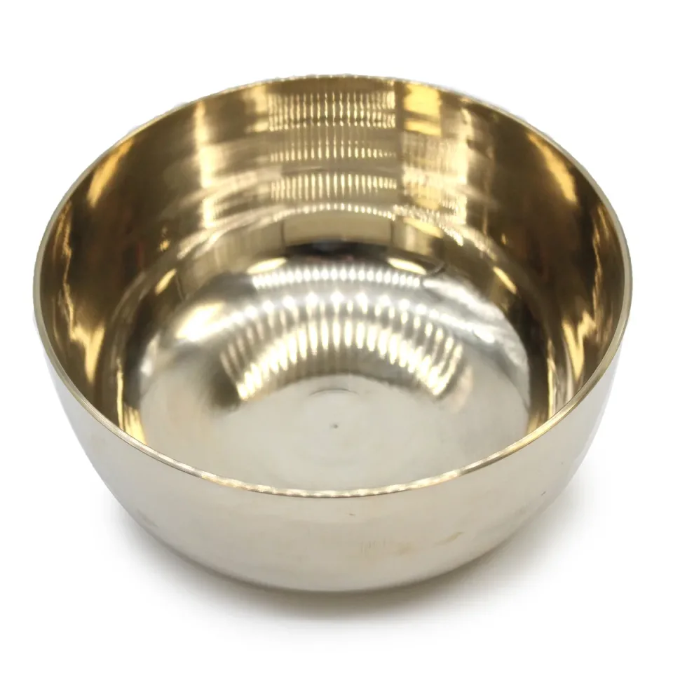 Grand bol chantant en laiton, 17 cm : Modèle unique