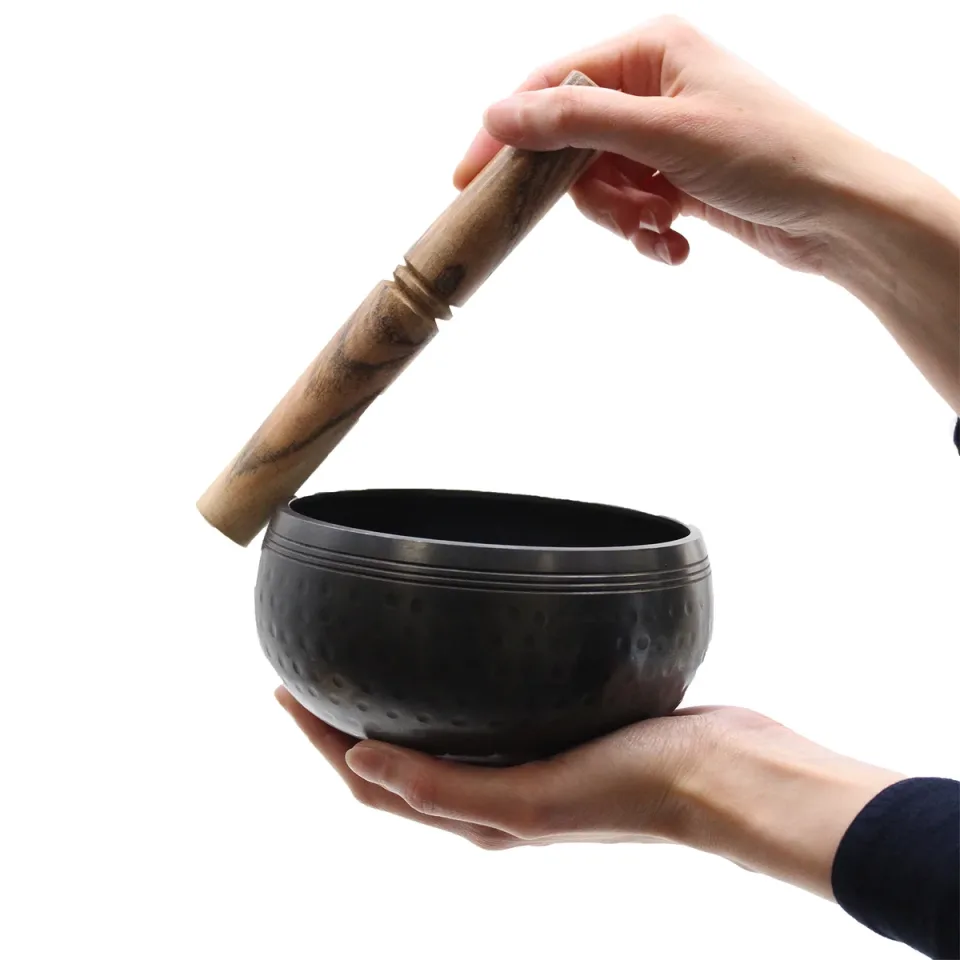 Bol martelé noir moyen, 15 cm : Modèle unique
