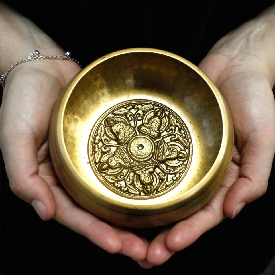 Set bol cinq Bouddhas, 10 cm (400 g minimum) : Modèle unique