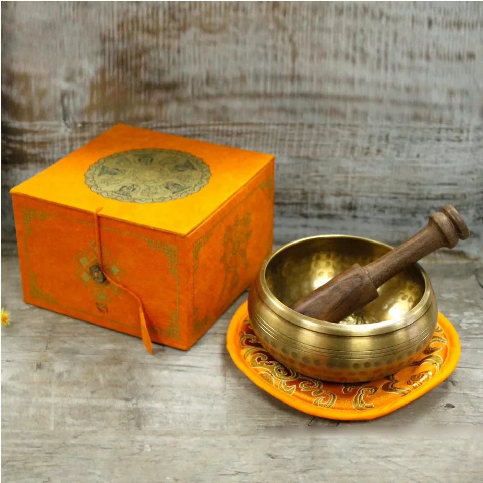 Set bol cinq Bouddhas, 10 cm (400 g minimum) : Modèle unique