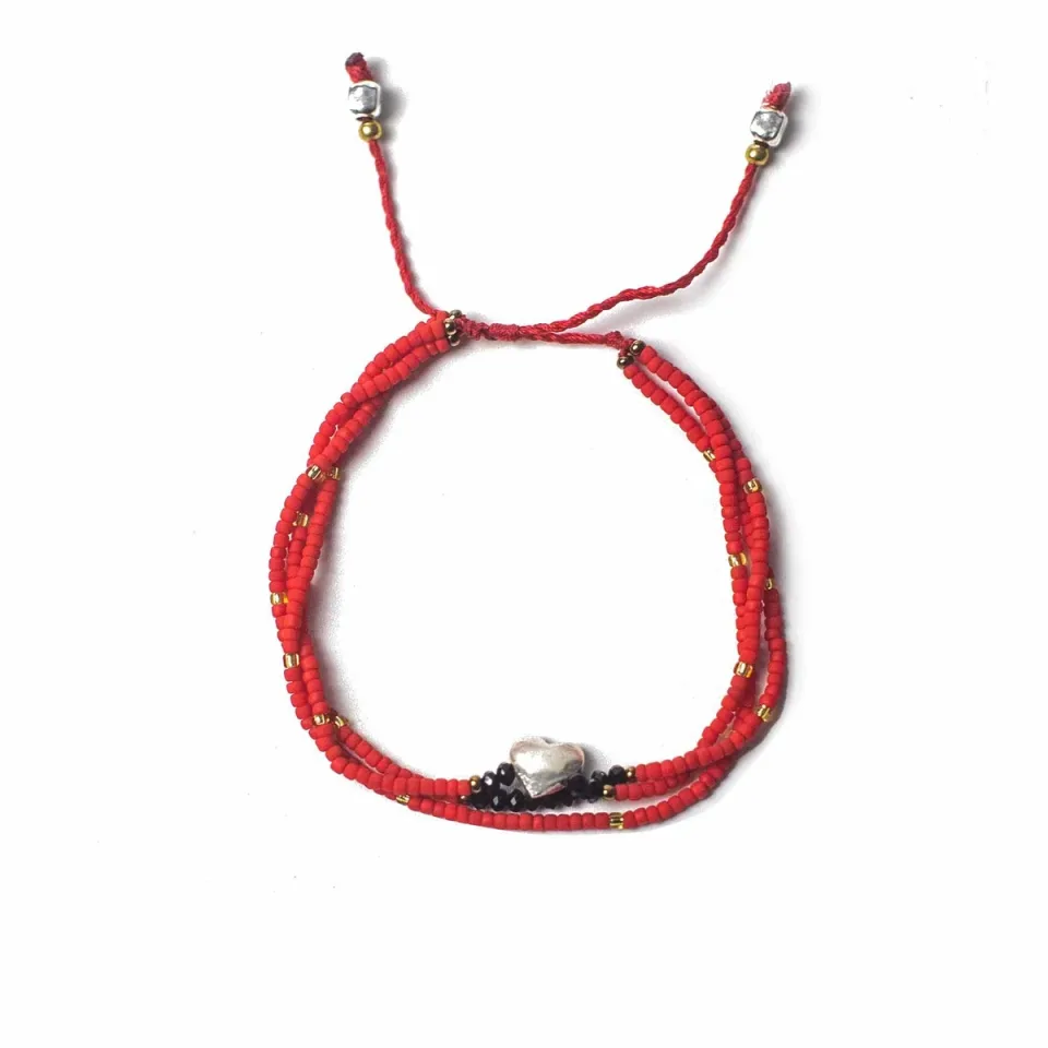 Bracelet de temple en cordon, Amour inconditionnel : Modèle unique