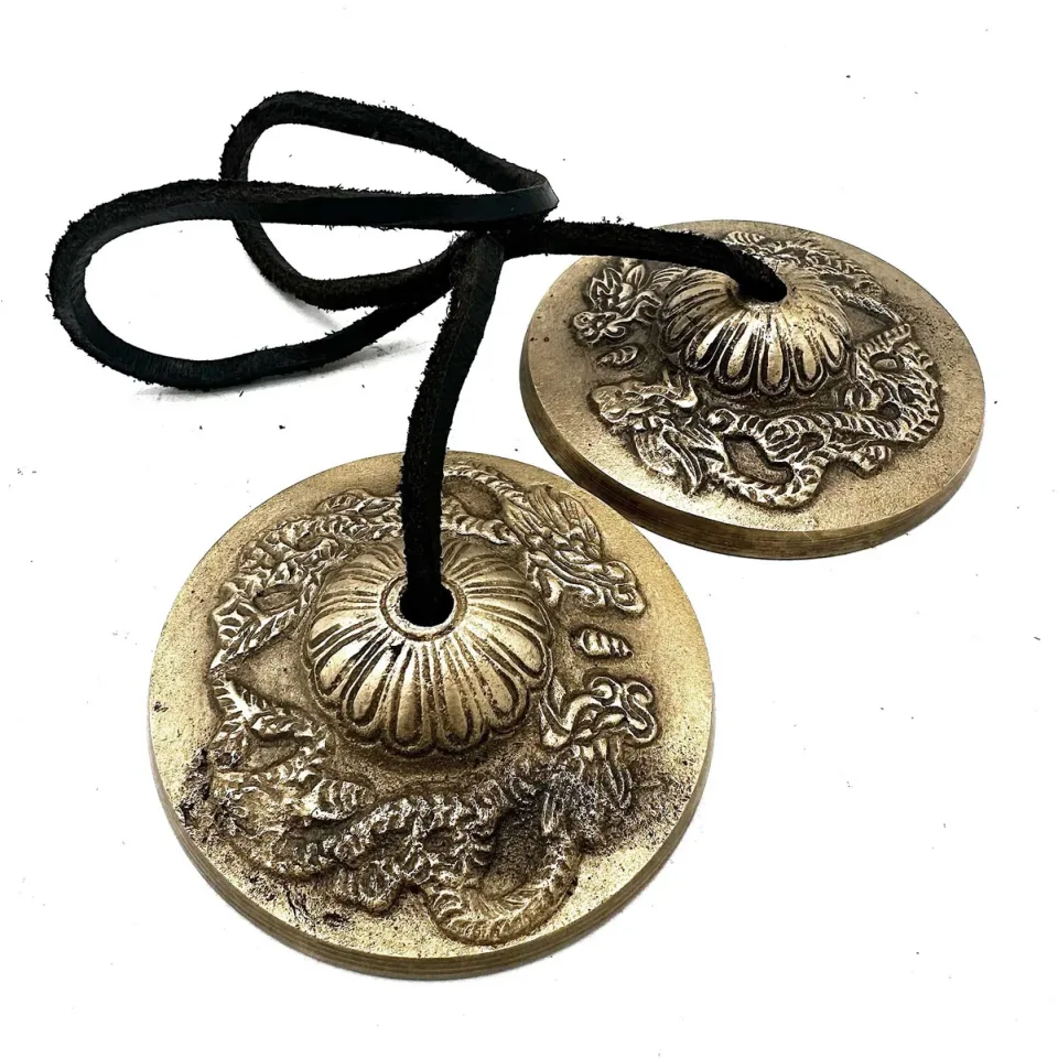 Tingsha dragon, environ 7,4 cm : Modèle unique