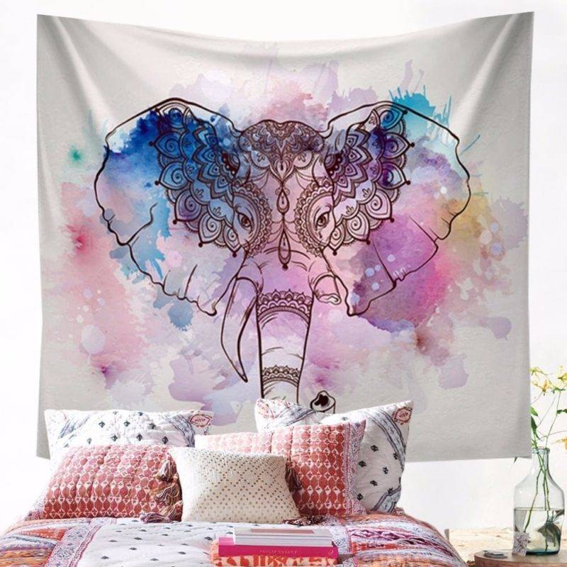 Tapisserie Boho Eléphant Deco zen Tableaux zen