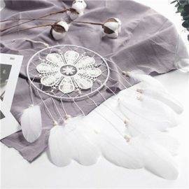 Attrape Rêve « Brodé » Attrape reve Deco zen Couleur: Blanc