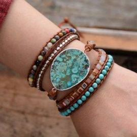 Bracelet Pierre Naturelle de Poseïdon Bijoux pierre naturelle Bracelet pierre naturelle