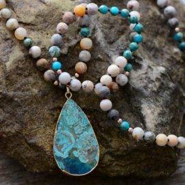 Collier Pierre Naturelle Jaspe Bijoux pierre naturelle Collier pierre naturelle