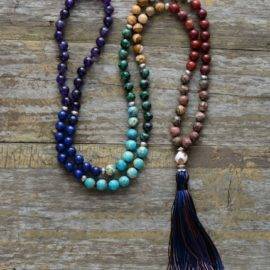 Collier 7 Chakras « Cosmos » Bijoux pierre naturelle Collier pierre naturelle