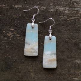 Boucles D&rsquo;oreilles Pierre Naturelle « Amazonite » Bijoux pierre naturelle Boucles d'oreilles pierre naturelle