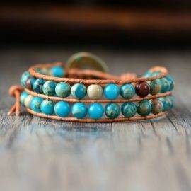 Bracelet Pierre Naturelle Maya Bleu Bijoux pierre naturelle Bracelet pierre naturelle