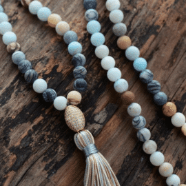 Collier d&rsquo;Amazonite bleue Bijoux pierre naturelle Collier pierre naturelle