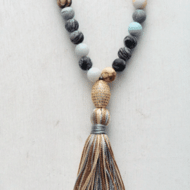 Collier d&rsquo;Amazonite bleue Bijoux pierre naturelle Collier pierre naturelle