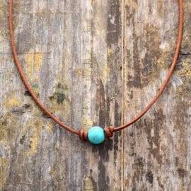 Collier Pierre de Turquoise Bijoux pierre naturelle Collier pierre naturelle