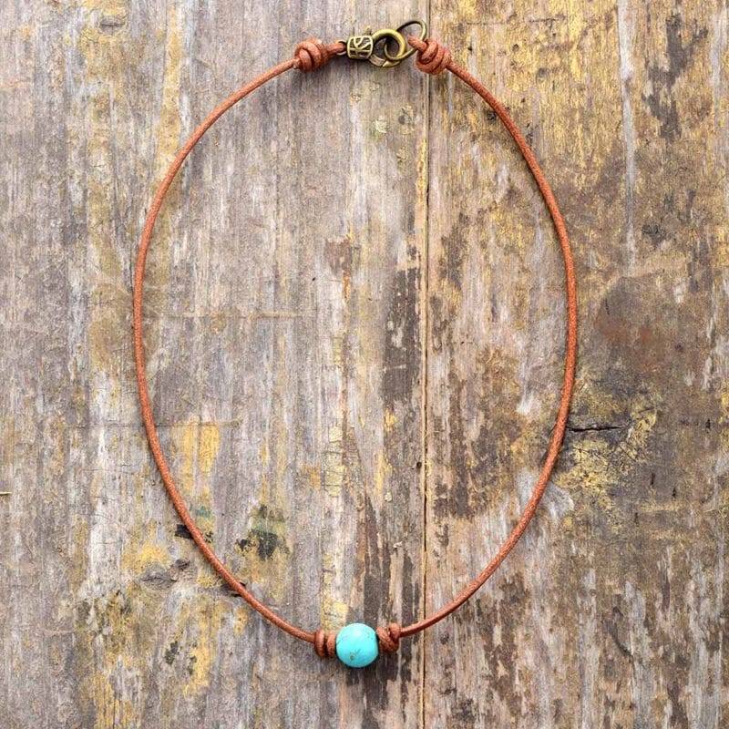 Collier Pierre de Turquoise Bijoux pierre naturelle Collier pierre naturelle