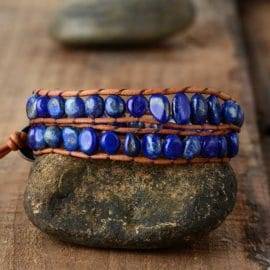 Bracelet en Lapis Lazuli Bijoux pierre naturelle Bracelet pierre naturelle
