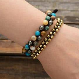 Bracelet Pyrite Bijoux pierre naturelle Bracelet pierre naturelle