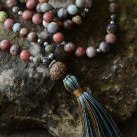 Collier Mala en Pyrite Naturelle Bijoux pierre naturelle Collier pierre naturelle