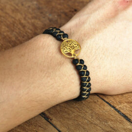 Bracelet Arbre de Vie en Pierre de Lave