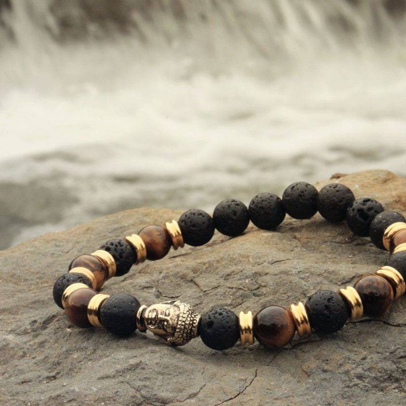 Bracelet Mala Esprit du volcan Bijoux pierre naturelle Bracelet pierre naturelle