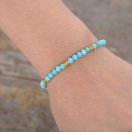 Bracelet Pierre Turquoise Bijoux homme en pierre naturelle Bijoux pierre naturelle Bracelet pierre naturelle