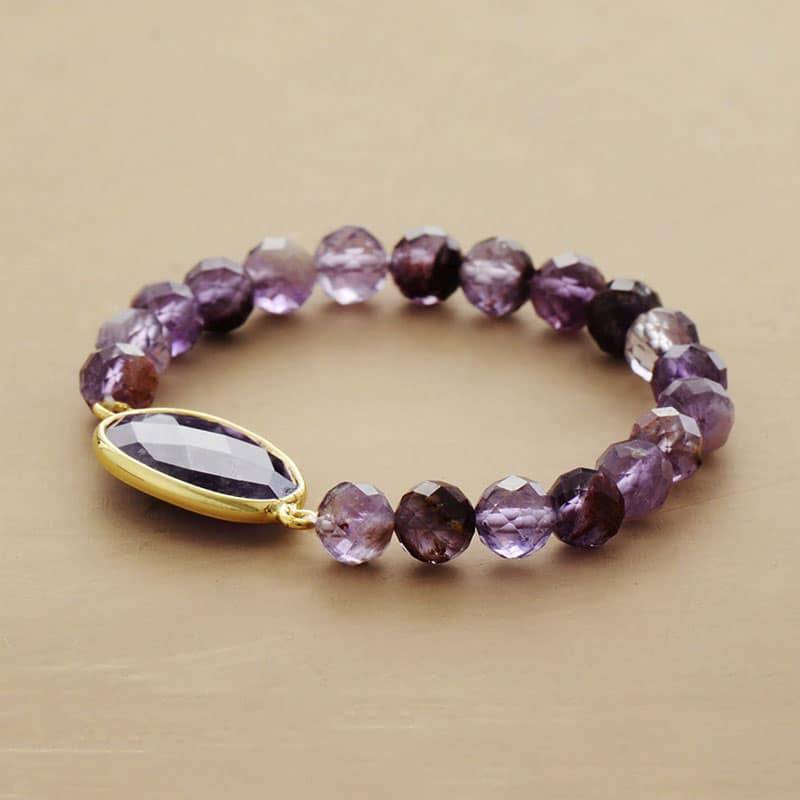 Bracelet Améthyste Royale Bijoux pierre naturelle Bracelet pierre naturelle