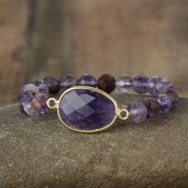 Bracelet Améthyste Royale Bijoux pierre naturelle Bracelet pierre naturelle