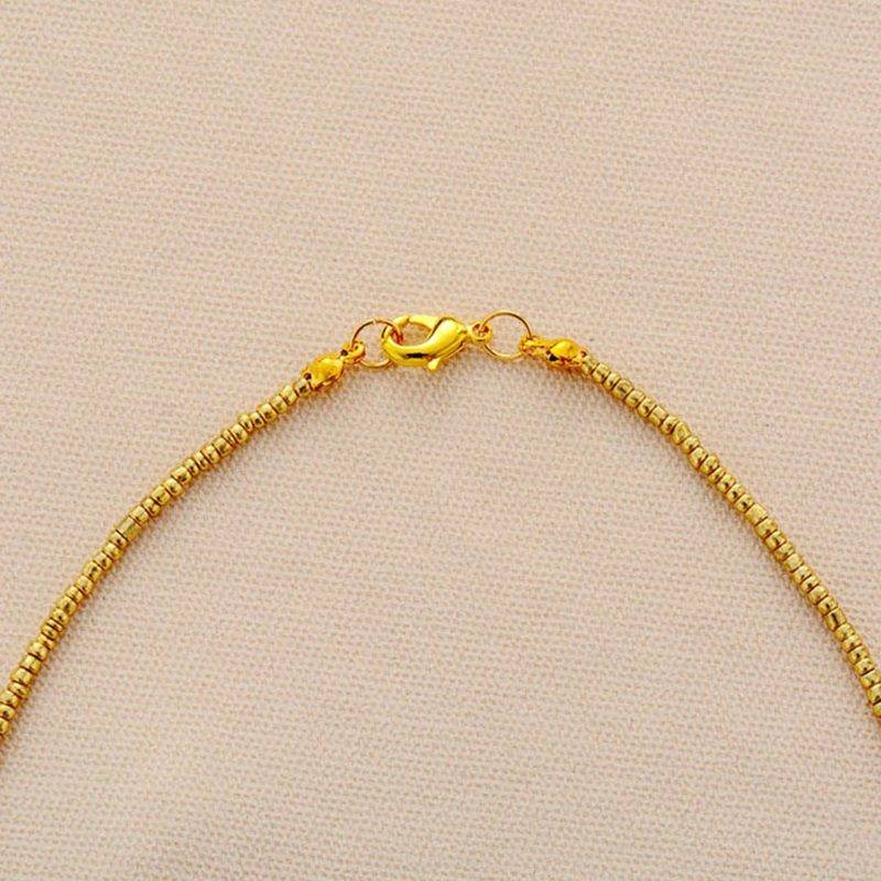 Collier Pierre Turquoise Dorée Bijoux pierre naturelle Collier pierre naturelle