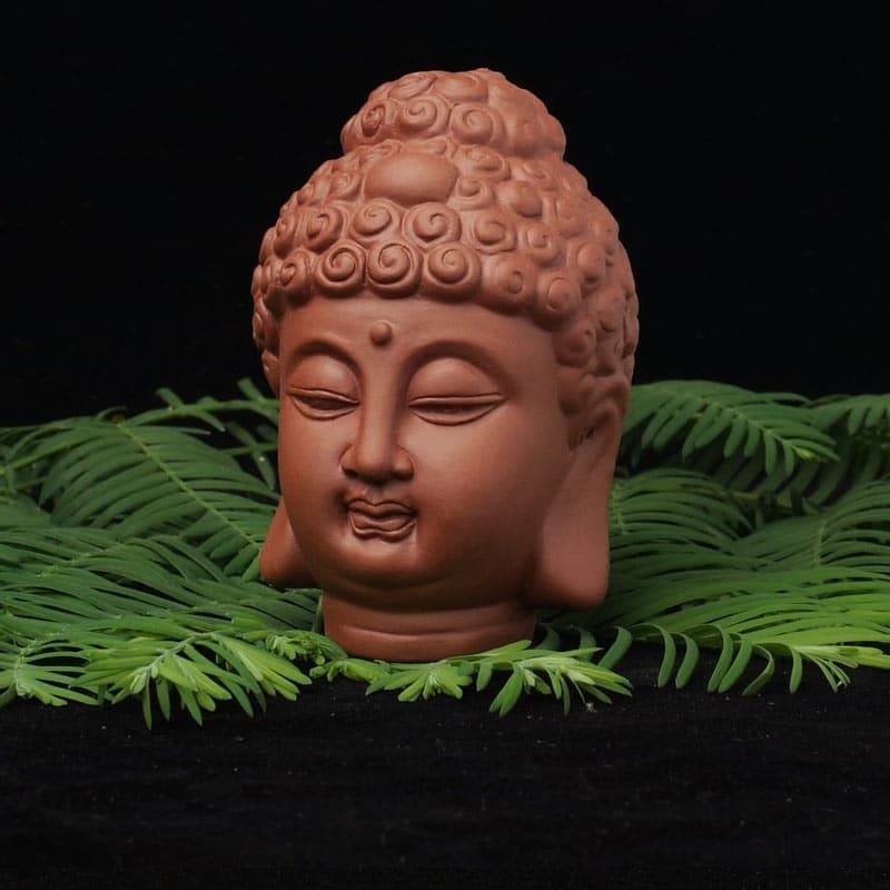 Statuette tête de Bouddha en céramique Statuette Bouddha Deco zen