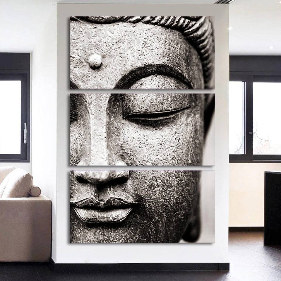 Tableau Bouddha zen 3 pièces Deco zen Tableaux zen