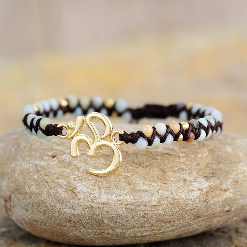 Bracelet Ohm Amazonite Bijoux homme en pierre naturelle Bijoux pierre naturelle Bracelet pierre naturelle