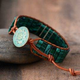 Bracelet Revitalisant Malachite Bijoux pierre naturelle Bracelet pierre naturelle