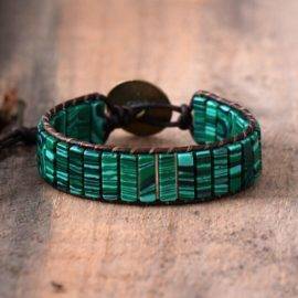 Bracelet Revitalisant Malachite Bijoux pierre naturelle Bracelet pierre naturelle