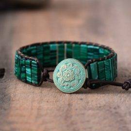 Bracelet Revitalisant Malachite Bijoux pierre naturelle Bracelet pierre naturelle