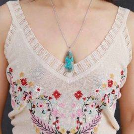 Collier Goutte Turquoise Bijoux pierre naturelle Collier pierre naturelle