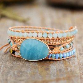 Bracelet Bien Être Amazonite Bijoux pierre naturelle Bracelet pierre naturelle