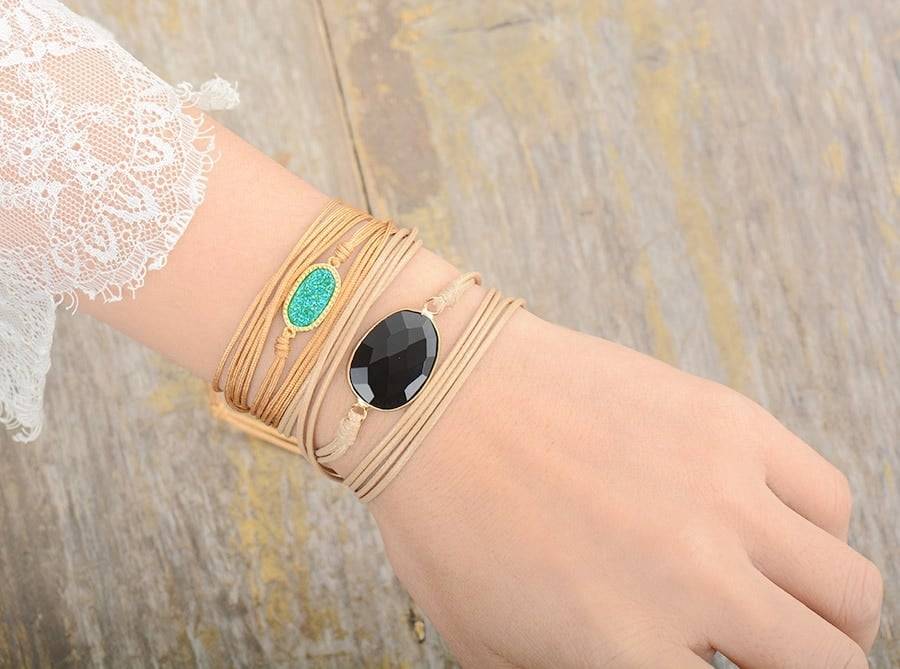 Bracelet Onyx Noir Bijoux pierre naturelle Bracelet pierre naturelle