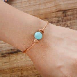 Bracelet Confiance en Soi Turquoise Bijoux pierre naturelle Bracelet pierre naturelle