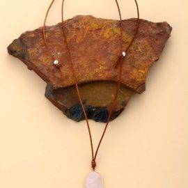 Collier Quartz Rose Tendresse Bijoux pierre naturelle Collier pierre naturelle