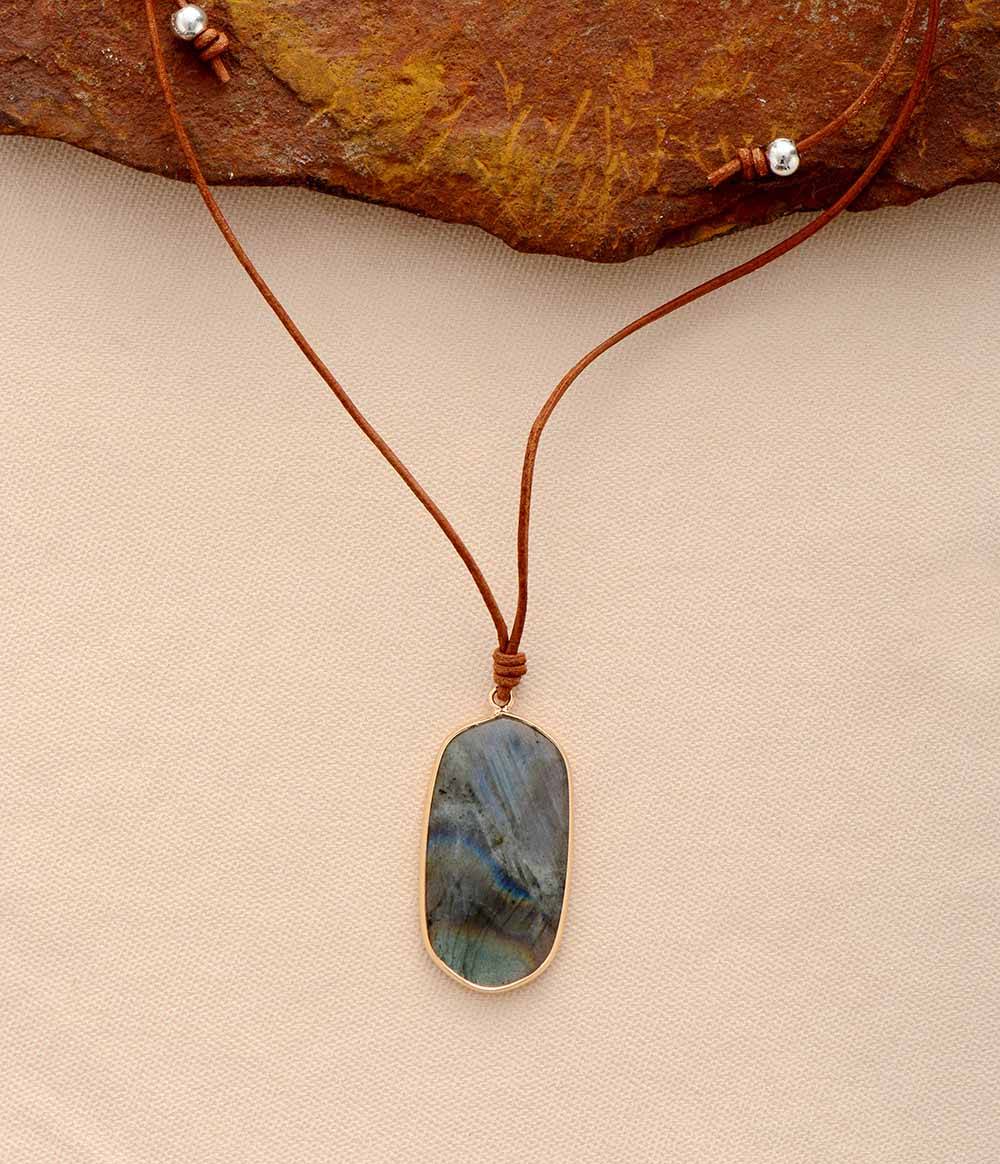 Collier Labradorite de Créativité Bijoux pierre naturelle Collier pierre naturelle