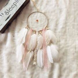 Attrape Rêve « Rose et Blanc » Attrape reve Deco zen