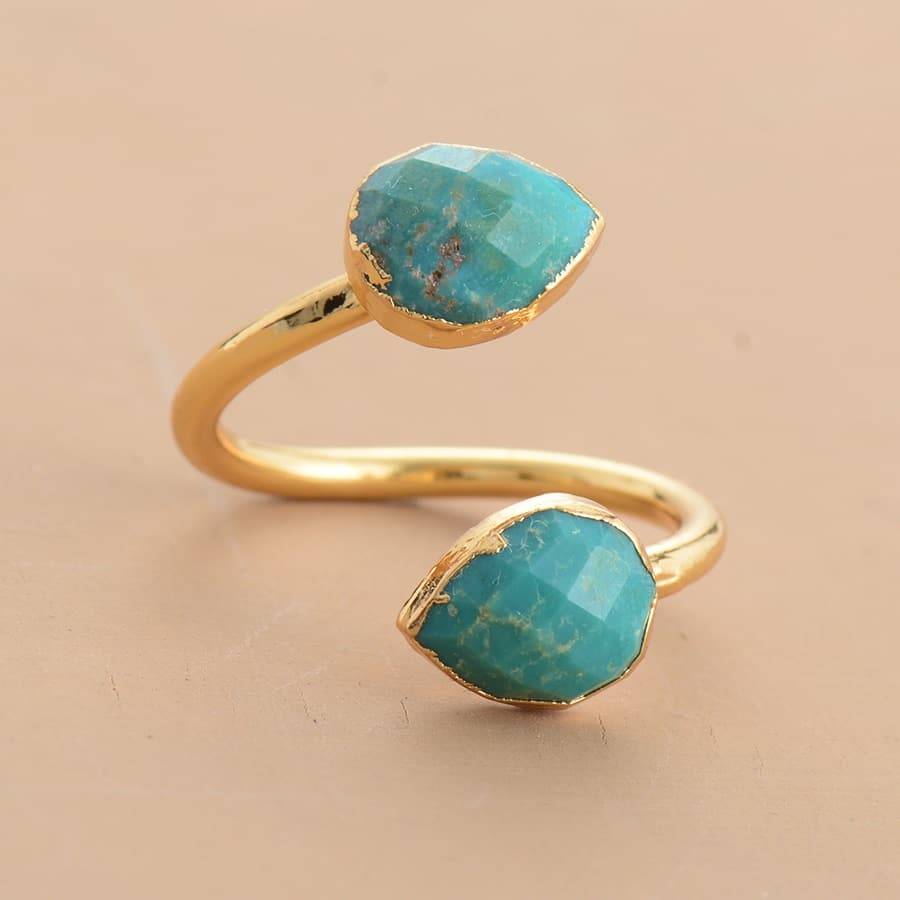 Bague en Pierre de Turquoise Bague pierre naturelle Bijoux pierre naturelle