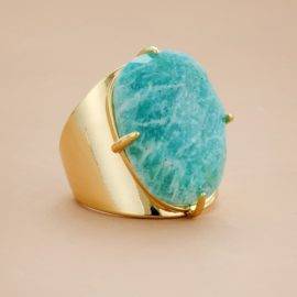 Bague Amazonite Bague pierre naturelle Bijoux pierre naturelle