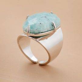 Bague Amazonite Bague pierre naturelle Bijoux pierre naturelle