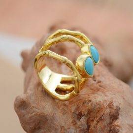 Bague Pierre de Turquoise Bague pierre naturelle Bijoux pierre naturelle