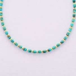 Collier Ras de Cou Pierre de Turquoise Bijoux pierre naturelle Collier pierre naturelle