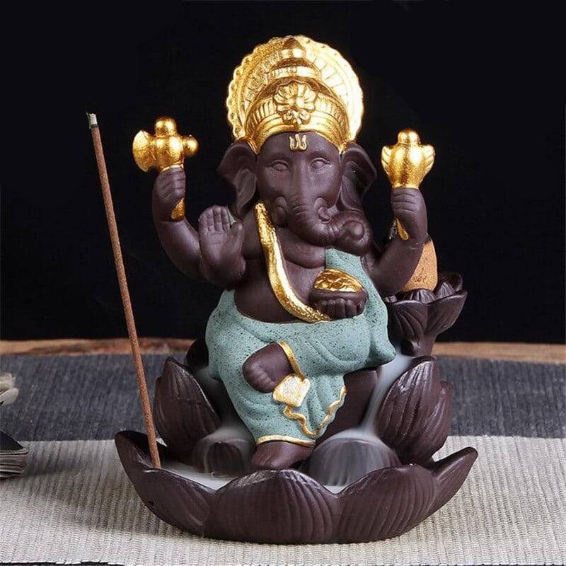 Brûleur Encens Ganesh Porte encens Porte Encens Bouddha Porte Encens Céramique