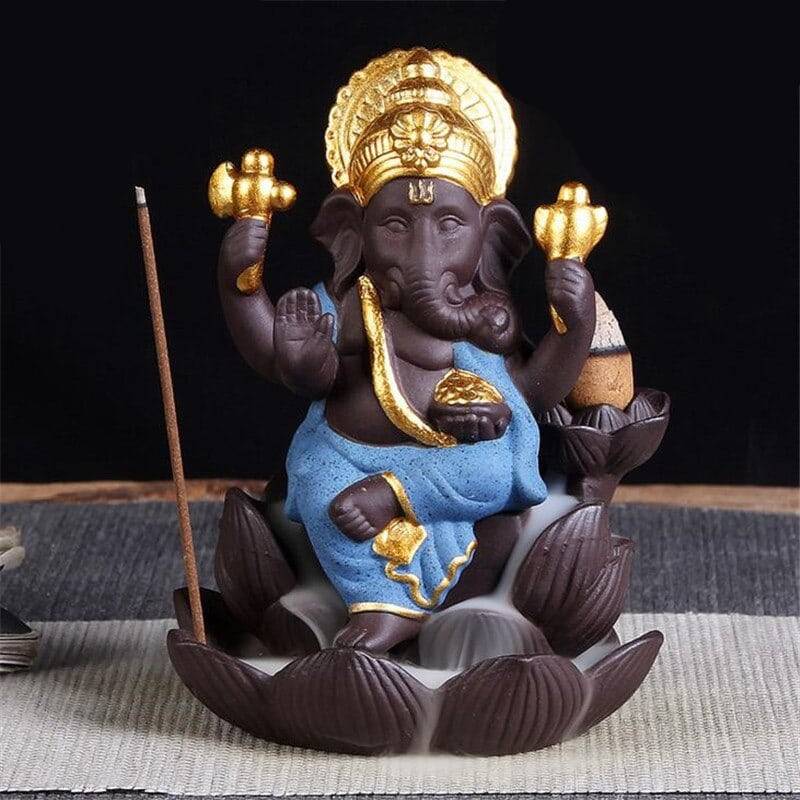Brûleur Encens Ganesh Porte encens Porte Encens Bouddha Porte Encens Céramique