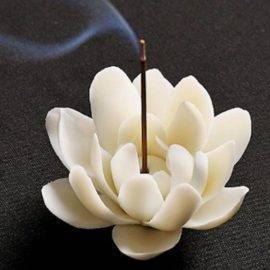 Porte Encens Lotus Blanc Porte encens Porte Encens Design